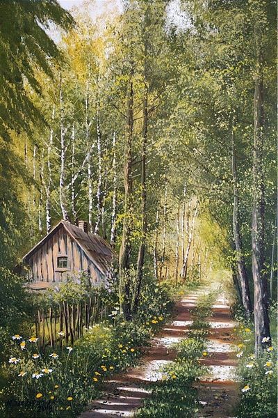 MARCEL SANAT Home in the Forest Marcel Art Diamond Mosaic Painting 43x64 Cm