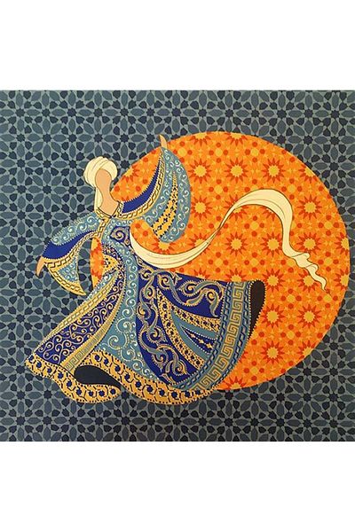 Marcel Kristal Tablo Whirling Dervish Pattern Marcel Art Diamond Mosaic Painting 69x69cm