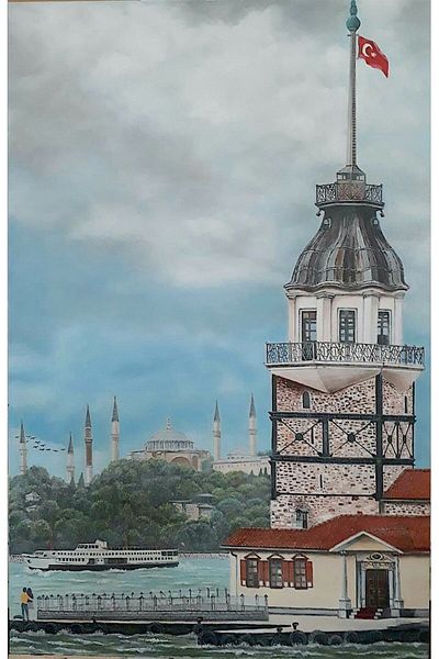 MARCEL SANAT Istanbul Maiden's Tower Pixart Art Diamond Mosaic Painting Diamond Türkiye 38*58