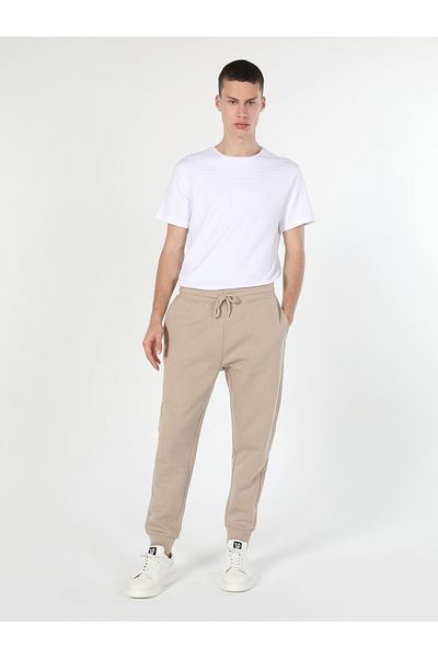 Colin's Beige Slim Fit Slim Fit Mid-Waist Men's Sweatpants