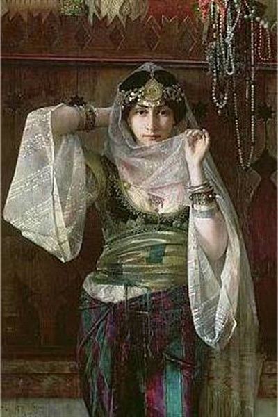 Marcel Kristal Tablo Woman in the Harem Marcel Art Diamond Mosaic Painting 46x69cm