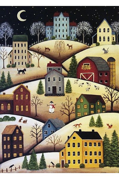 MARCEL SANAT Colorful Buildings Diamond Mosaic Painting 40x50cm
