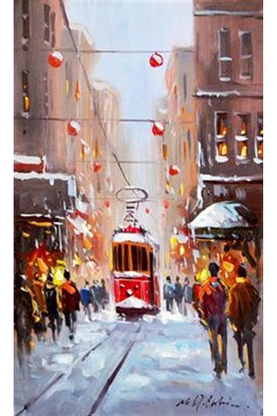MARCEL SANAT Taksim in the Rain Marcel Art Diamond Mosaic Painting 36x58 Cm