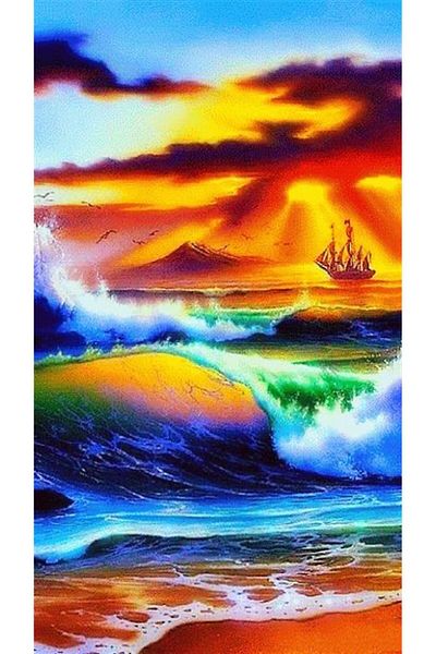 MARCEL SANAT Colorful Landscape (38X69)