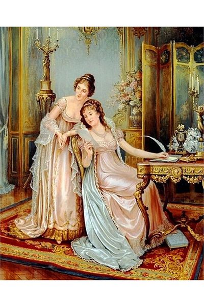 Marcel Kristal Tablo Letter from the Palace Diamond Mosaic Painting 51x61 cm