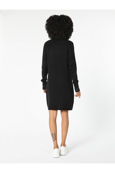 Colin's Rochie de damă neagră cu gât roscat Regular Fit - Cl 1061449