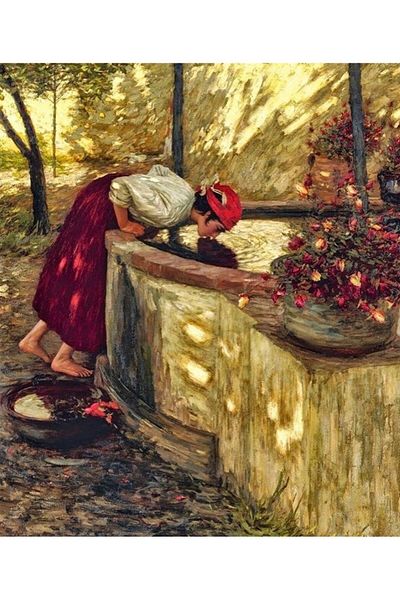 Marcel Kristal Tablo Girl at the Pool Marcel Art Diamond Mosaic Painting 58X69Cm