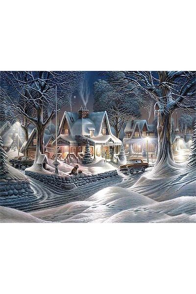 MARCEL SANAT Snowy Town Pixart Art Diamond Mosaic Painting Diamond Turkey 66*51