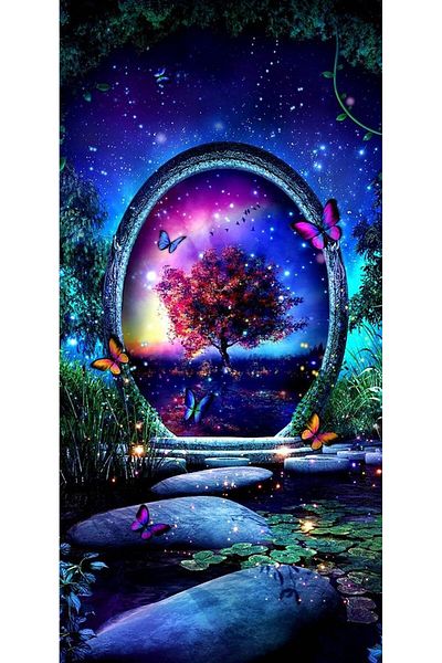 Marcel Kristal Tablo Mystical World Marcel Art Diamond Mosaic Painting 38x79 cm