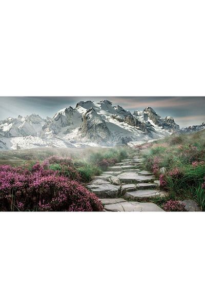MARCEL SANAT Footpath to the Snowy Mountain Diamond Mosaic Painting 102x56cm