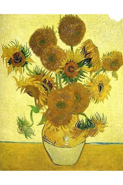 Marcel Kristal Tablo Van Gogh Diamond Mosaic Painting with Sunflower Pattern - 46x58cm