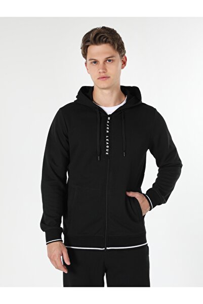 Colin's Μαύρο εφαρμοστό Ανδρικό με κουκούλα Μπουφάν - Cl1059670