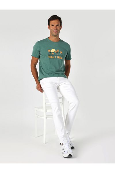 Colin's Green Printed Crew Neck Men's Short Sleeve T-Shirt - Regular Fit Cl 1061648