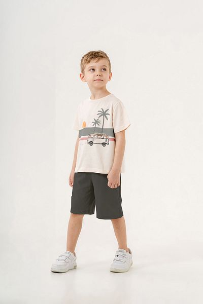 Tuffy Kids طقم علوي وسفلي مطبوع عليه طباعة يومية للأولاد