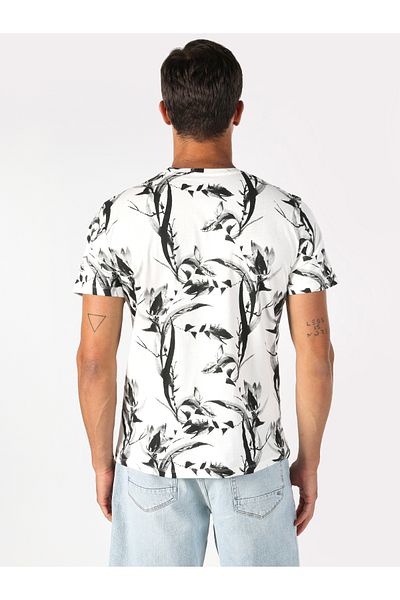 Colin's Tricou alb cu mânecă scurtă pentru bărbați Regular Fit - Cl 1061538