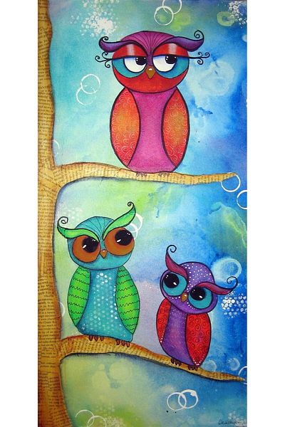 MARCEL SANAT Owls on the Branch Diamond Mosaic Painting 30x64cm