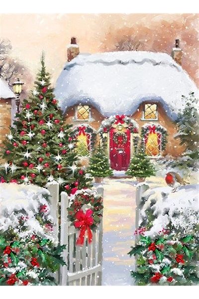 MARCEL SANAT New Year's Postcard Home Diamond Mosaic Painting 40x55cm