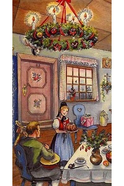 Marcel Kristal Tablo Home Preparation for New Year's Eve Diamond Mosaic Painting 36x66 Cm