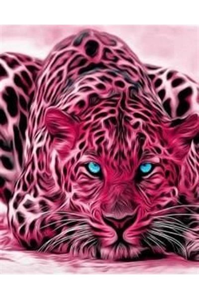 MARCEL SANAT Pink Leopard Diamond Mosaic Painting 40x50 Cm