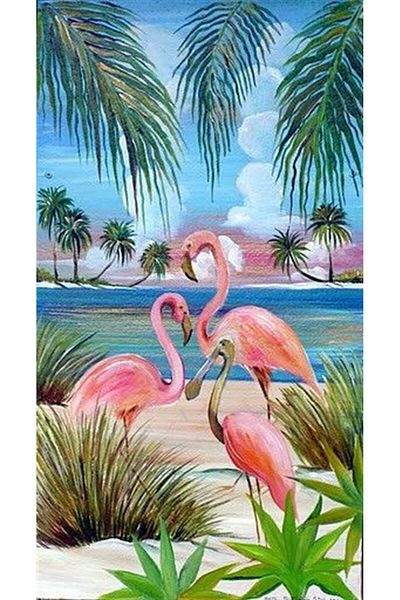 MARCEL SANAT Flamingos Diamond Mosaic Painting 36x64 Cm
