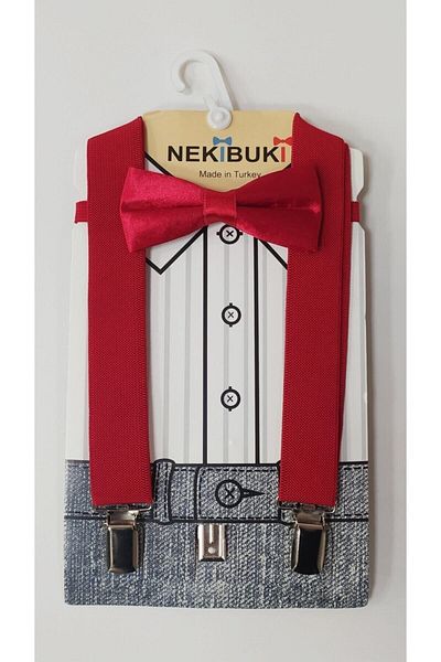 NEKİBUKİ Комплект детски папионки с тиранти 1-10 години
