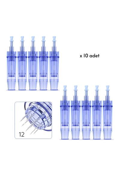 Anil Professional Cosmetics 12 Pin Derma Pen Needle - 10 Pieces