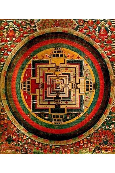 Marcel Kristal Tablo Μοτίβο Kalachakra Marcel Art Diamond Μωσαϊκό Πίνακας 64x74cm