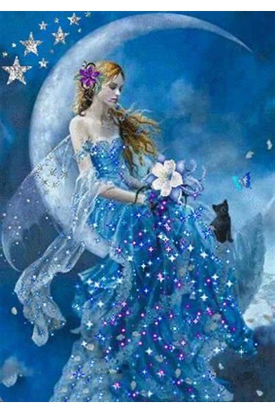MARCEL SANAT Blue Fairy Diamond Mosaic Painting 41x58cm