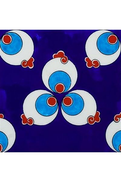 Marcel Kristal Tablo Blue Tile Pattern Diamond Mosaic Painting 50x50 Cm