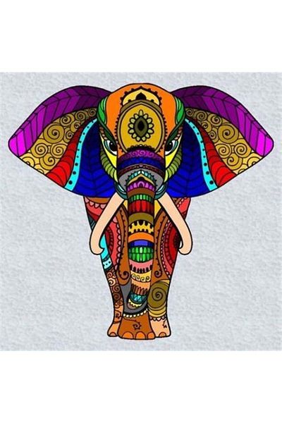 MARCEL SANAT Abundance Elephant Diamond Mosaic Painting 56X56 cm