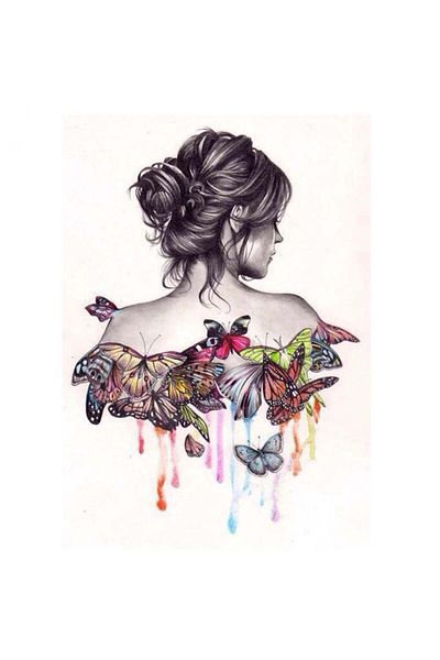 Marcel Kristal Tablo Butterflies on the Back Diamond Mosaic Painting 50x50 Cm