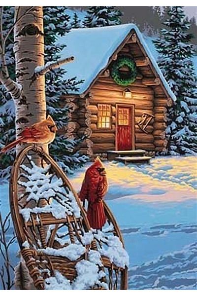 Marcel Kristal Tablo Snow Mountain Marcel Art Diamond Mosaic Painting 36x51 Cm