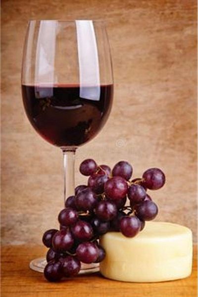 MARCEL SANAT Grape Cheese And Goblet Marcel Art Diamond Mosaic Painting 28x41cm