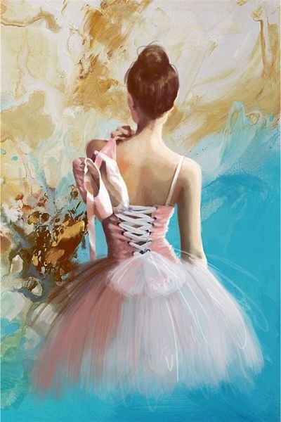 Marcel Kristal Tablo Ballerina Large Size Diamond Mosaic Painting 43x66 cm