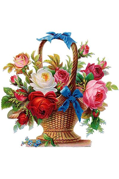 MARCEL SANAT Colored Flowers in the Basket Marcel Art Diamond Mosaic Painting 51x51cm