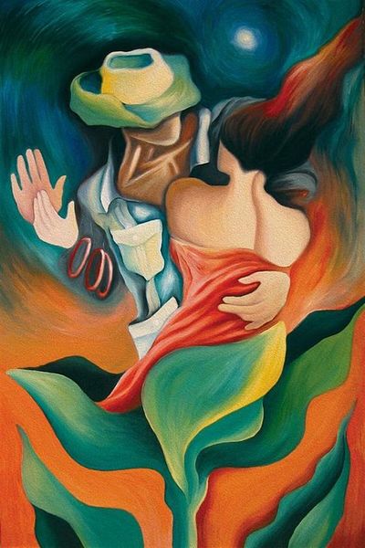 Marcel Kristal Tablo Dancing Couple Marcel Art Diamond Mosaic Painting 36x53cm