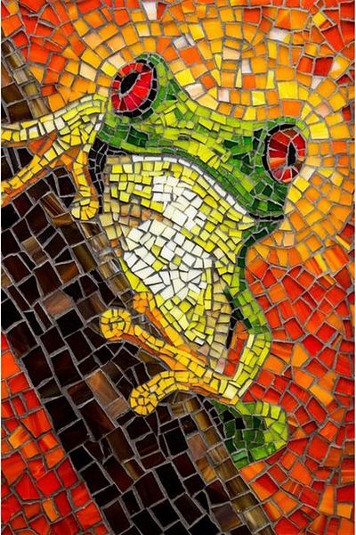 Marcel Kristal Tablo Μωσαϊκό Βάτραχος Marcel Art Diamond Μωσαϊκό Ζωγραφική 41x64cm