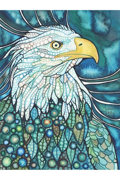 Marcel Kristal Tablo Colorful Eagle Marcel Art Diamond Mosaic Painting 51x66cm