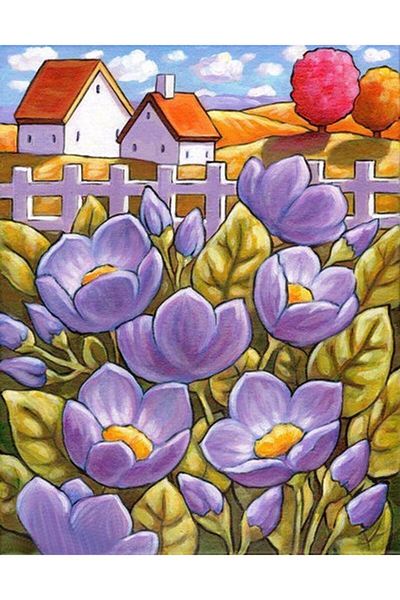MARCEL SANAT Flower Village Diamond Mosaic Painting 40x50 Cm