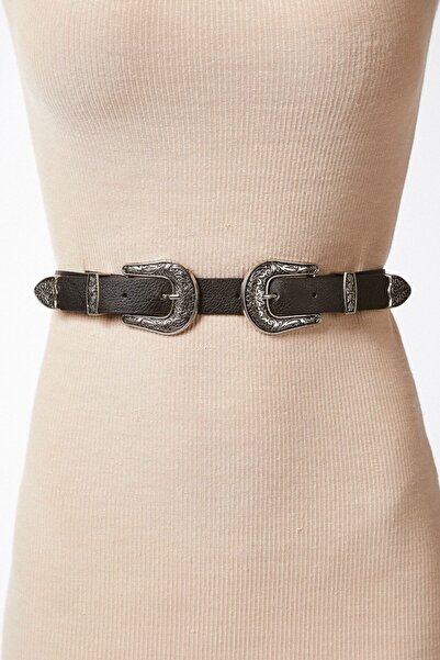 Versla Çift Tokalı Kemer