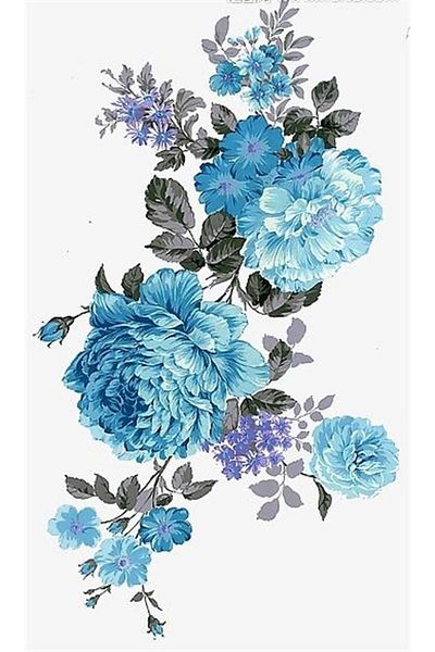 MARCEL SANAT Blue Flower Marcel Art Diamond Mosaic Painting 38x66cm
