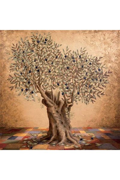 Marcel Kristal Tablo Ελιά Marcel Art Diamond Μωσαϊκό Πίνακας 74x74cm