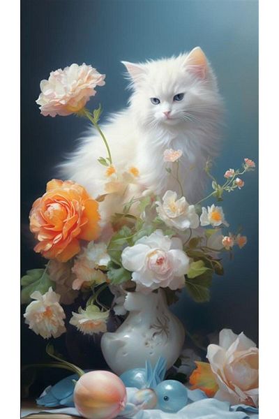 dialands CAT AND ROSES-38X75cm-DM0051