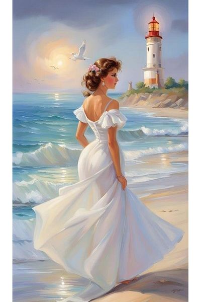dialands WOMAN BY THE SEA 41X69CM-DM145