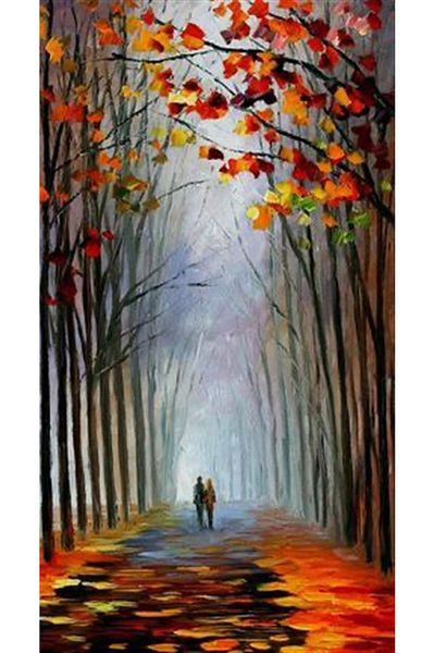 MARCEL SANAT Forest Walk in Autumn Diamond Mosaic Painting 30x55cm