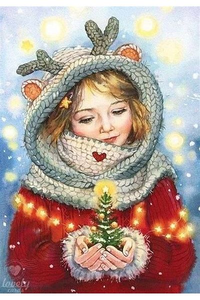 dialands Christmas Girl 36x51cm