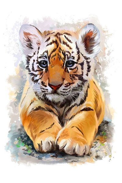 MARCEL SANAT Baby Tiger Diamond Mosaic Painting 41x53cm