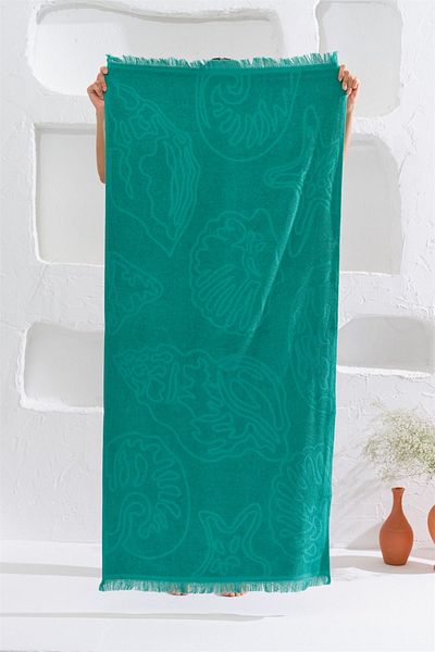 Homelover 100% βαμβακερό Peshtemal Tassel Detail Πετσέτα θαλάσσης Shell 70x150