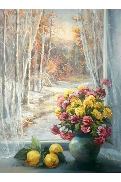 MARCEL SANAT Flowers And Ayvallar Marcel Art Diamond Mosaic Painting 46x61cm