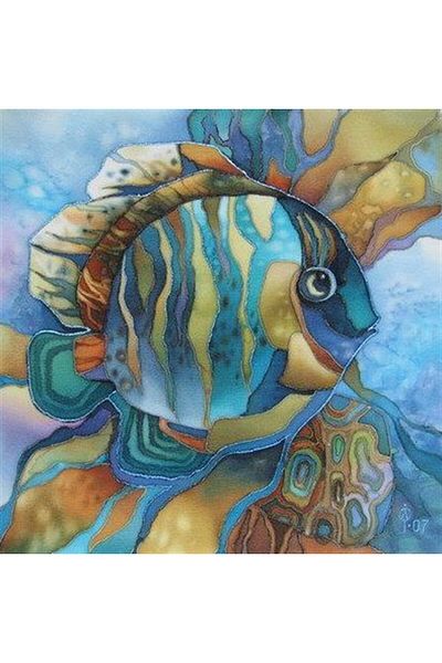 Marcel Kristal Tablo Μπλε Ψάρι Marcel Art Diamond Μωσαϊκό Πίνακας 48x51cm